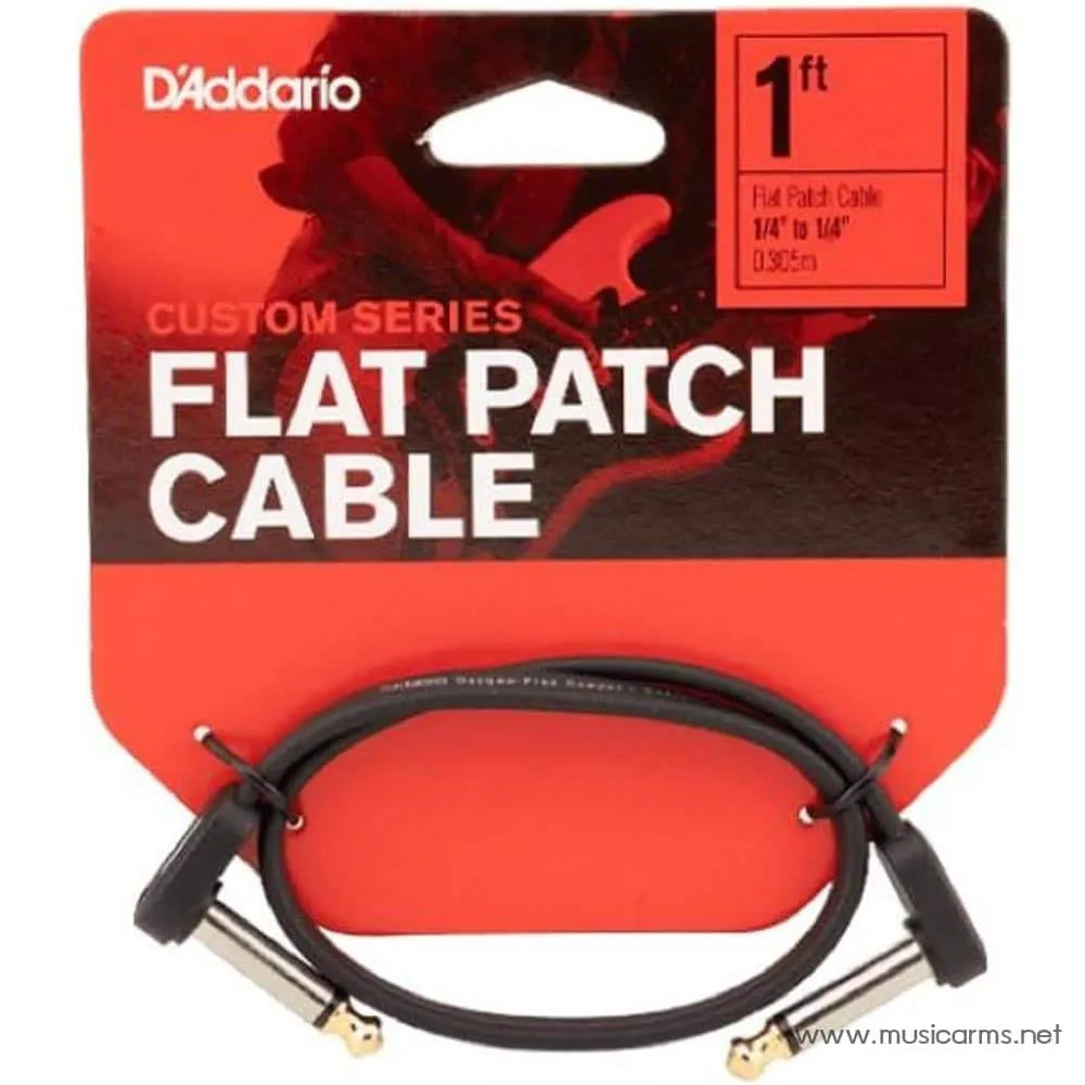 D’Addario 1FT Flat Patch Cable RR สายพ่วงเอฟเฟค/