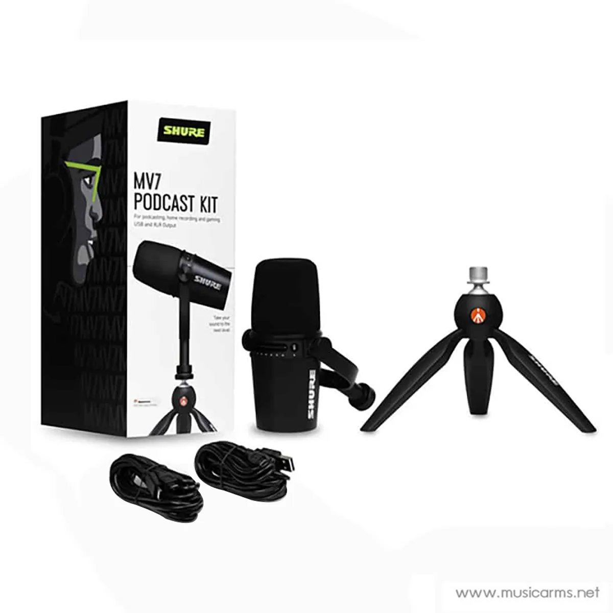 Shure MV7+ Podcast Kit ชุดไมโครโฟนไดนามิก/